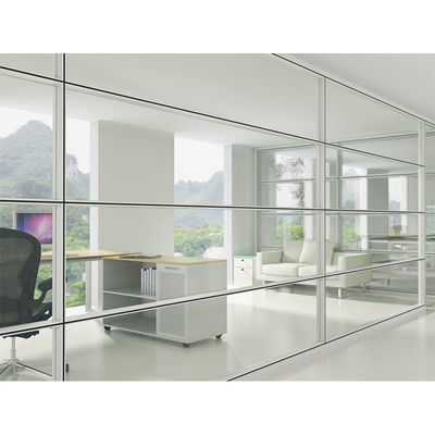 قیمت خوب Modern Glass Partition Wall with Stainless Steel 304# Accessories 100mm Thickness and 4500mm Height for Office Spaces آنلاین