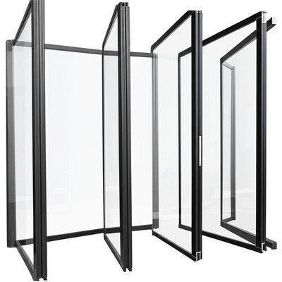 قیمت خوب Tempered Height Glass Partition Wall with 30-42dB Sound Insulation and Folding Design آنلاین