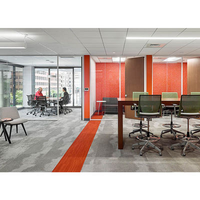 قیمت خوب آکوستیک دفتر شیشه ای دیوار جداکننده با پوشش چوبی و فولاد ضد زنگ 304# لوازم جانبی برای عایق صوتی و ایمنی آتش آنلاین