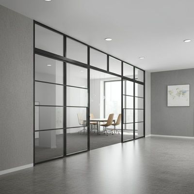 قاب آلومینیوم دو طرفه دفتر شیشه ای برای اتاق های کنفرانس