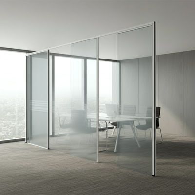 دیوار جداکننده شیشه ای بسیار پایدار برای فضای کاری با شیشه هنری