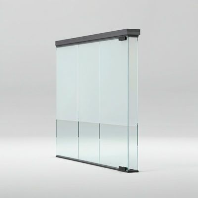 90mm ضخامت قاب آلومینیوم با ثابت دو لایه دفتر شیشه ای دیوار تقسیم
